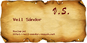 Veil Sándor névjegykártya