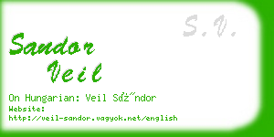 sandor veil business card